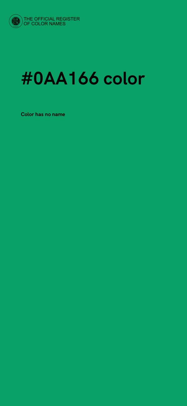 #0AA166 color image