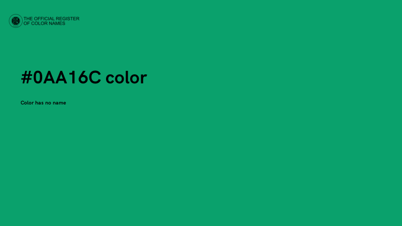 #0AA16C color image