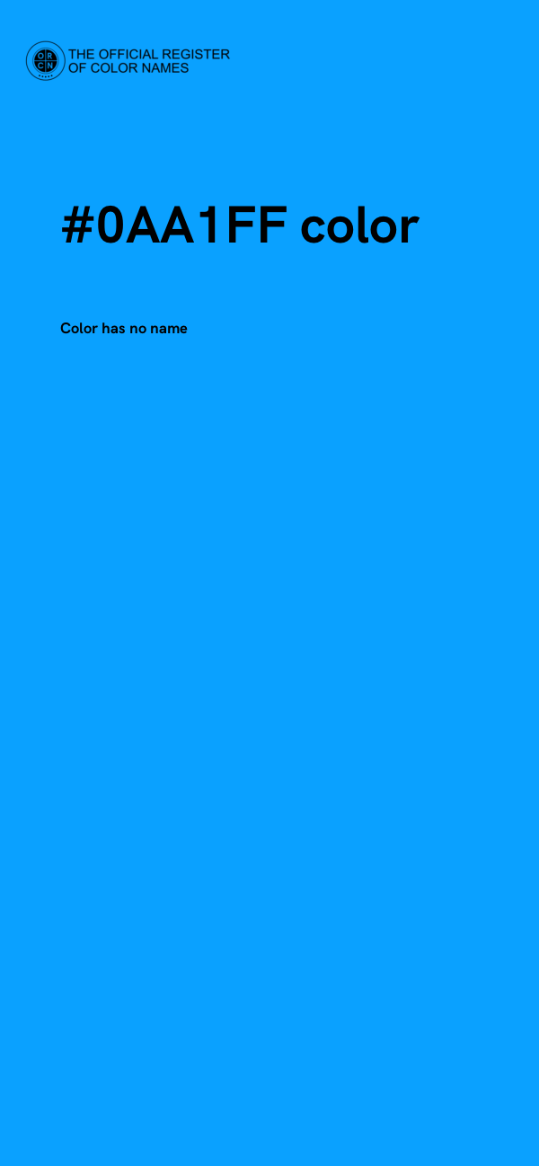 #0AA1FF color image