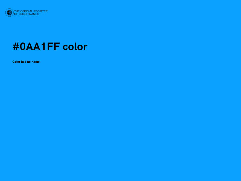 #0AA1FF color image