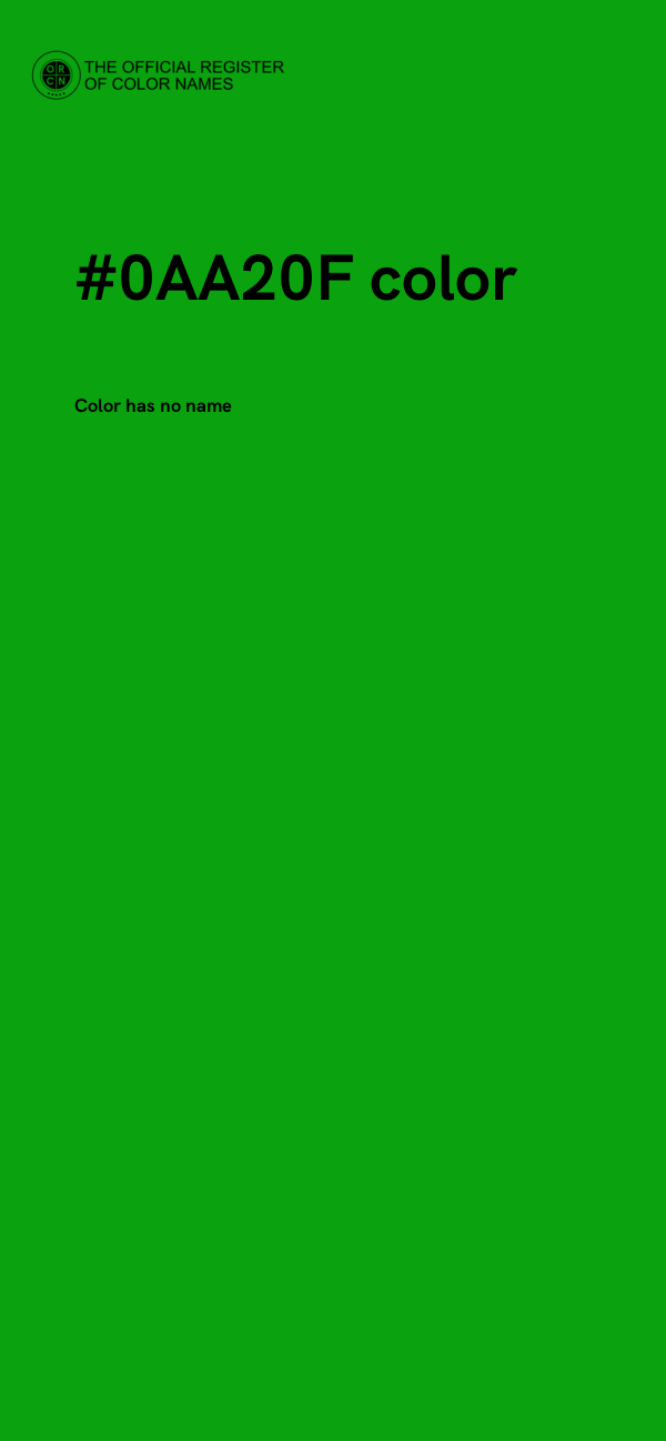 #0AA20F color image