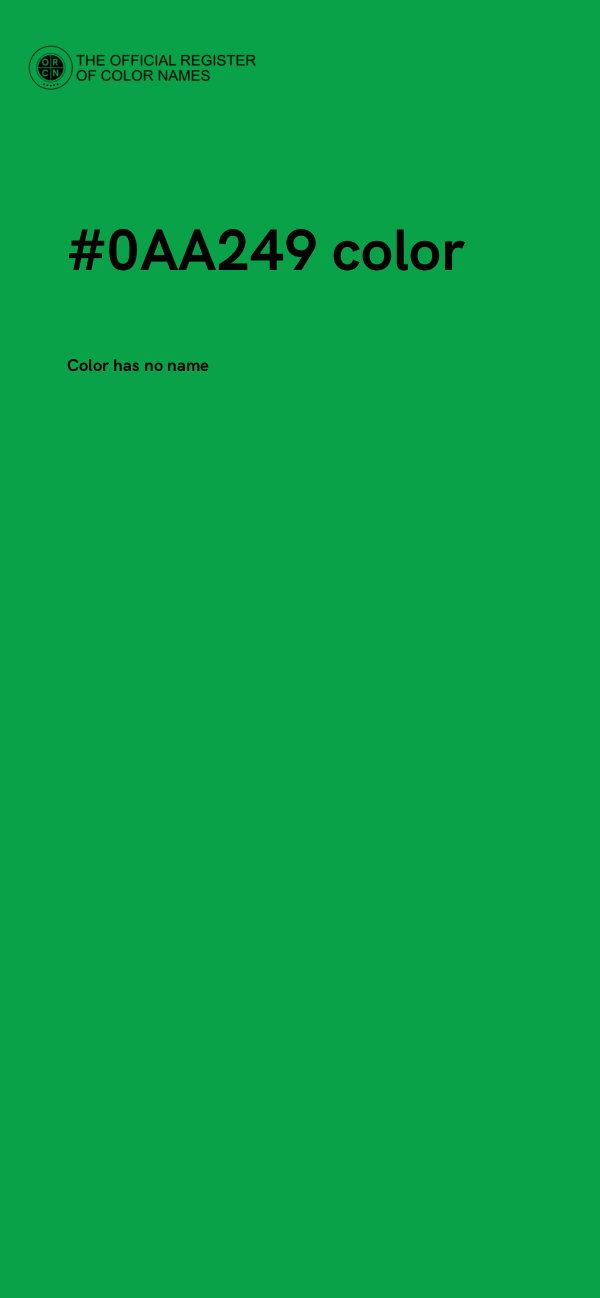 #0AA249 color image