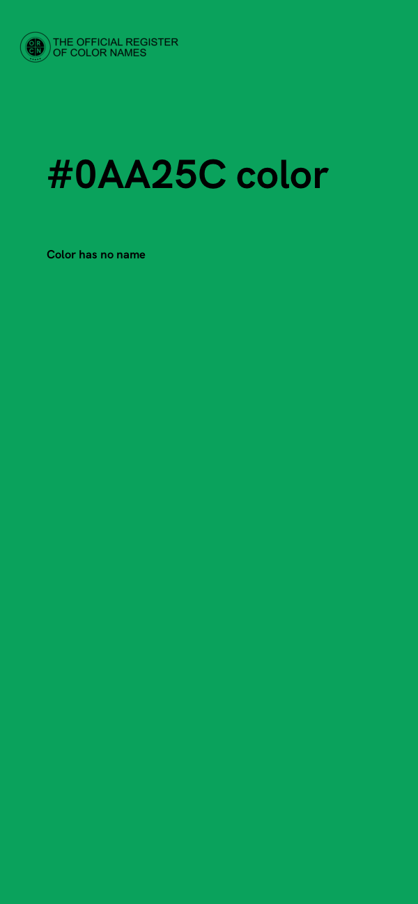 #0AA25C color image
