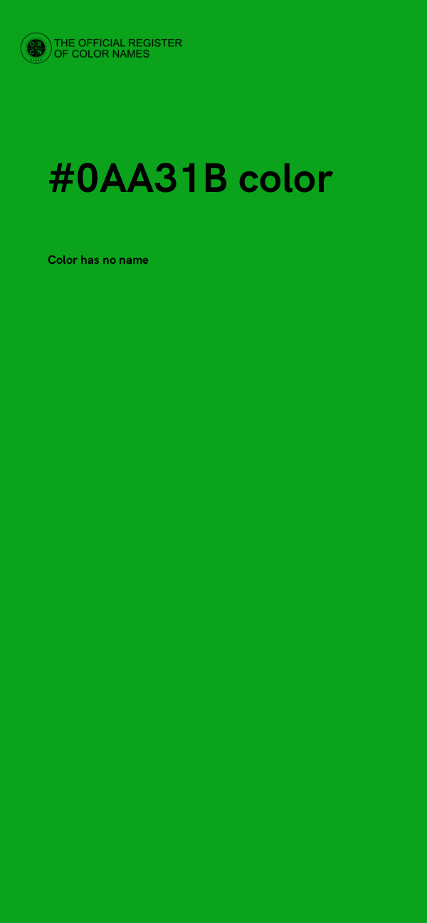 #0AA31B color image
