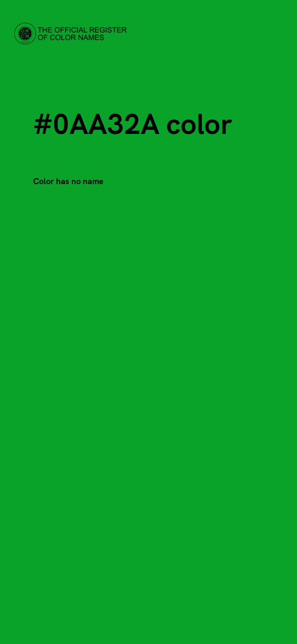 #0AA32A color image