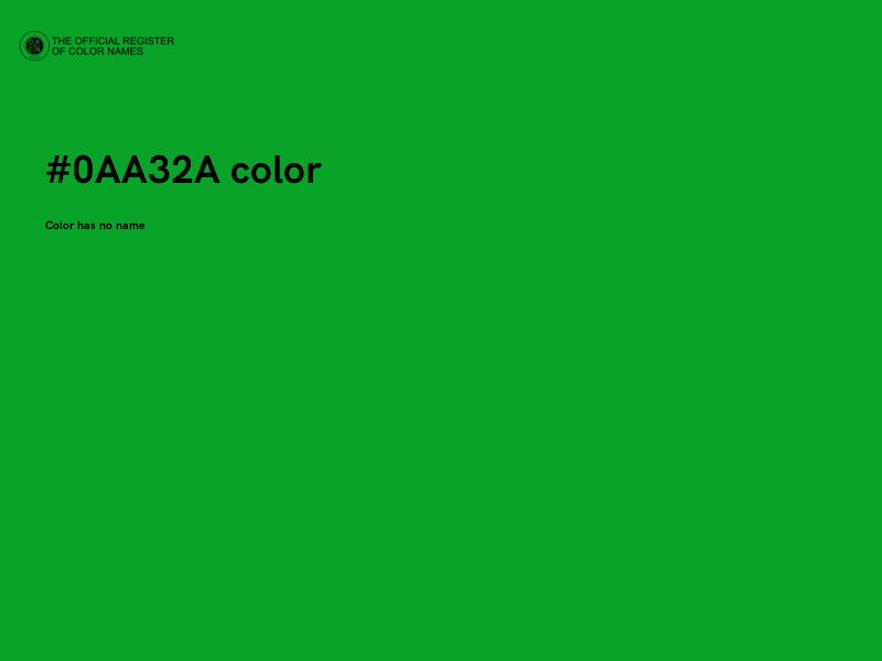 #0AA32A color image