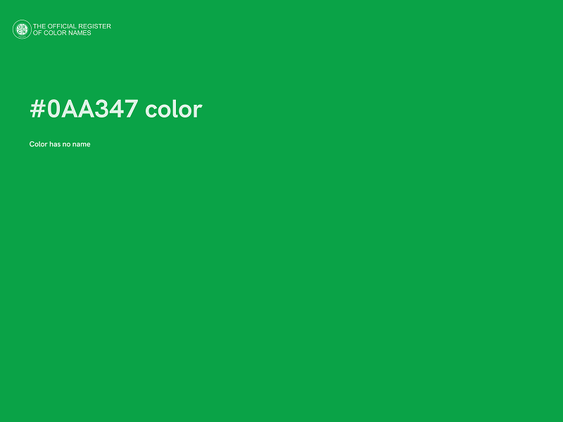 #0AA347 color image