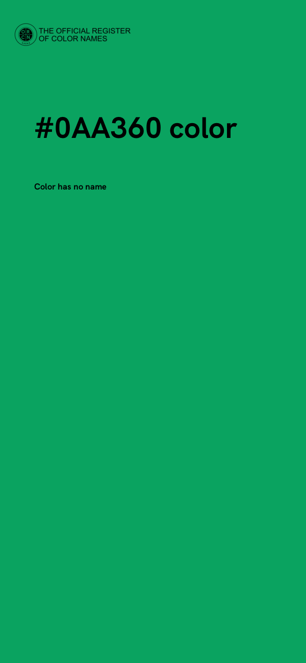 #0AA360 color image