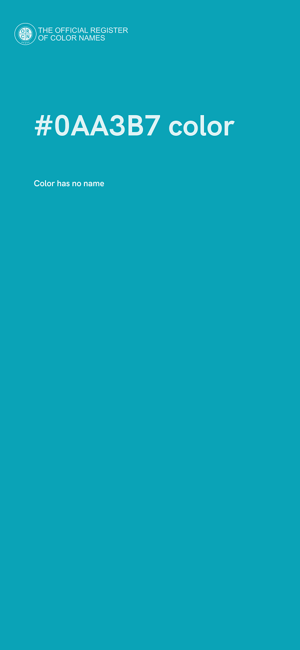 #0AA3B7 color image