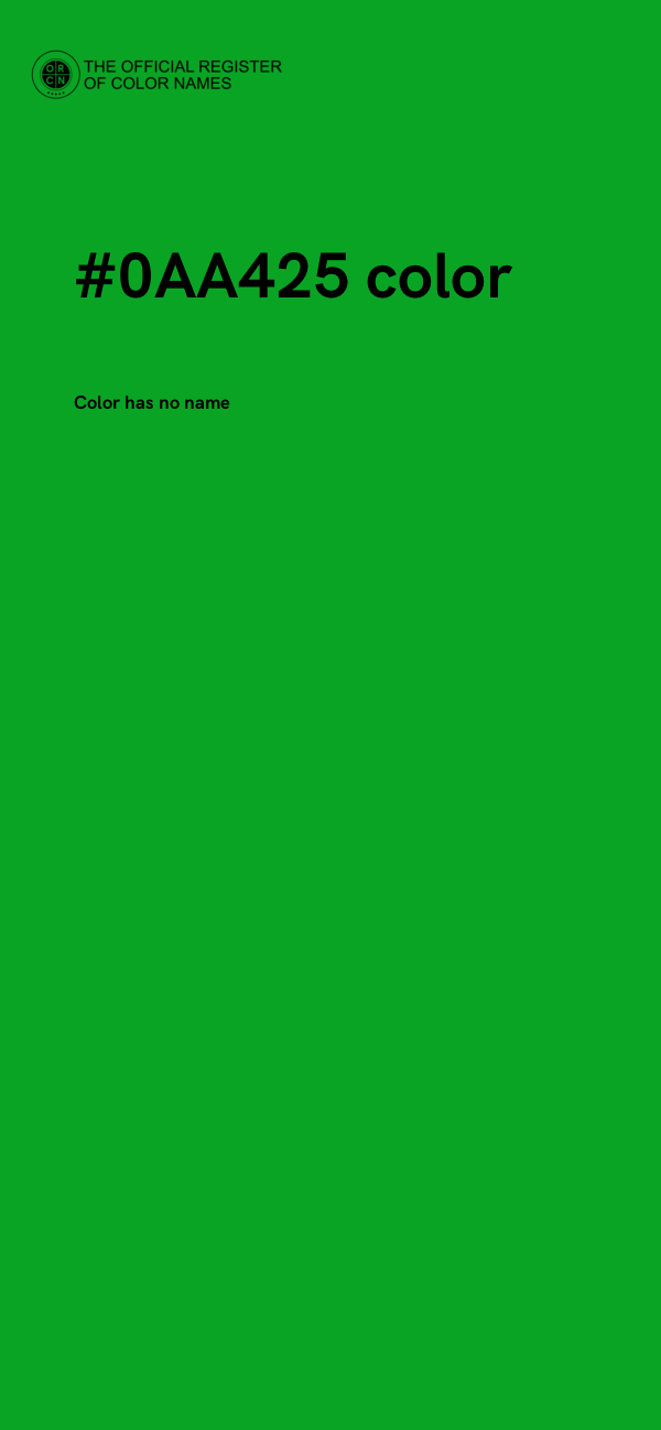 #0AA425 color image
