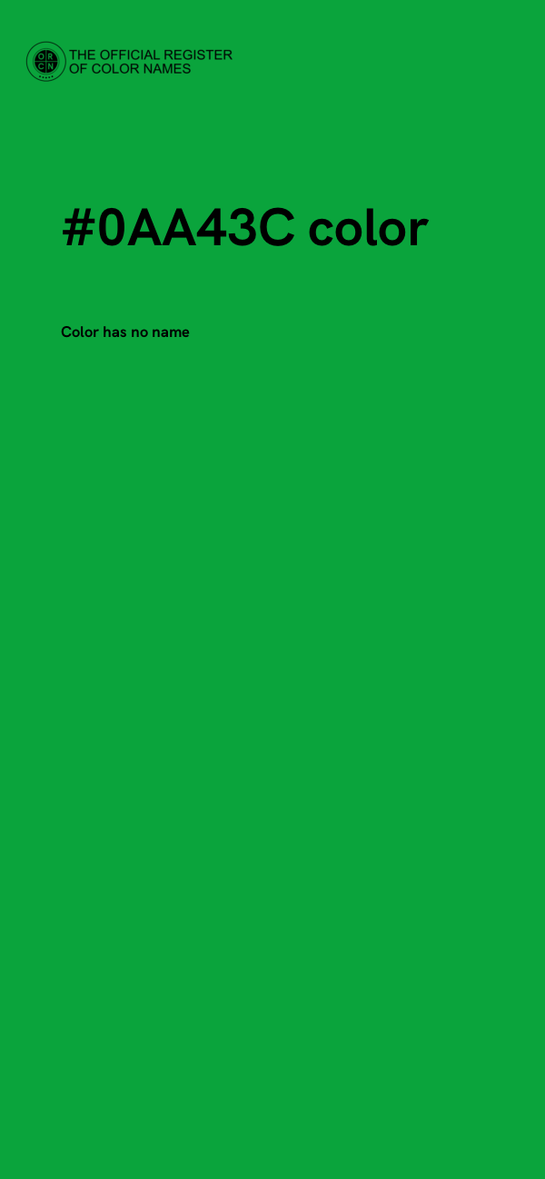 #0AA43C color image