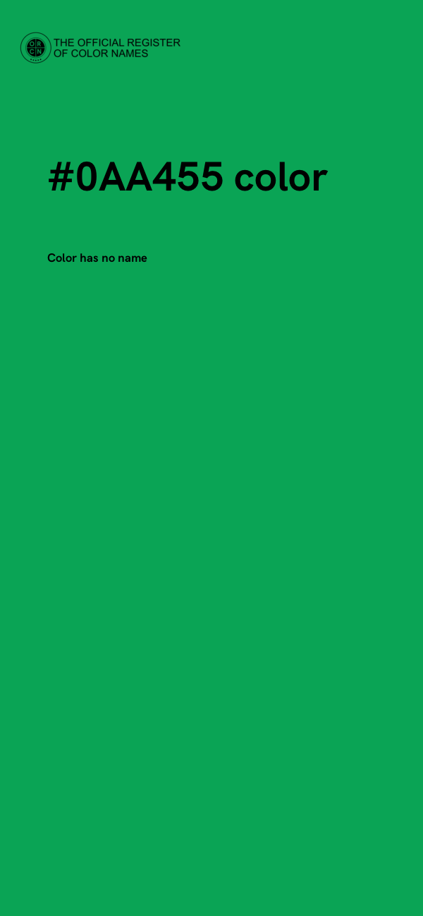 #0AA455 color image