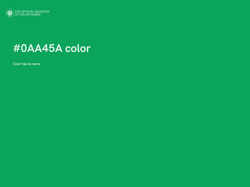 #0AA45A color image