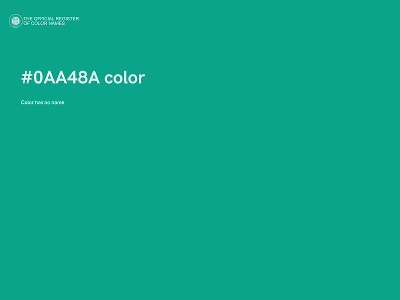 #0AA48A color image