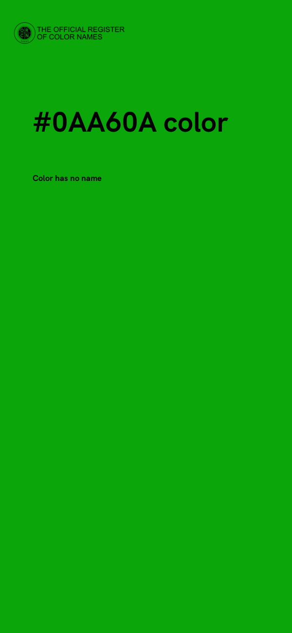 #0AA60A color image