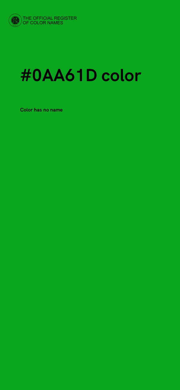 #0AA61D color image