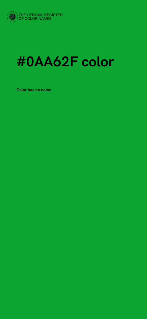 #0AA62F color image