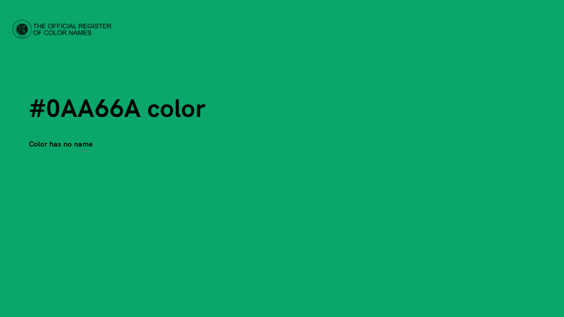 #0AA66A color image