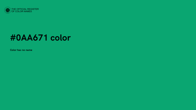 #0AA671 color image