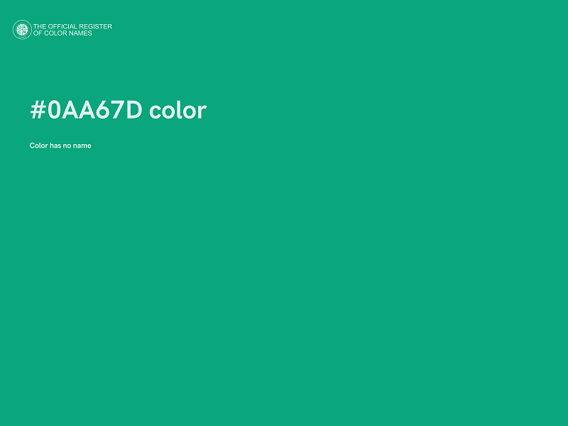 #0AA67D color image