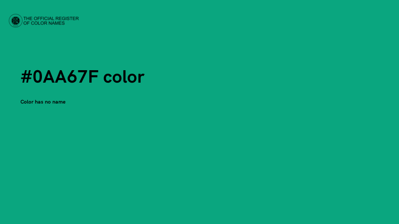 #0AA67F color image