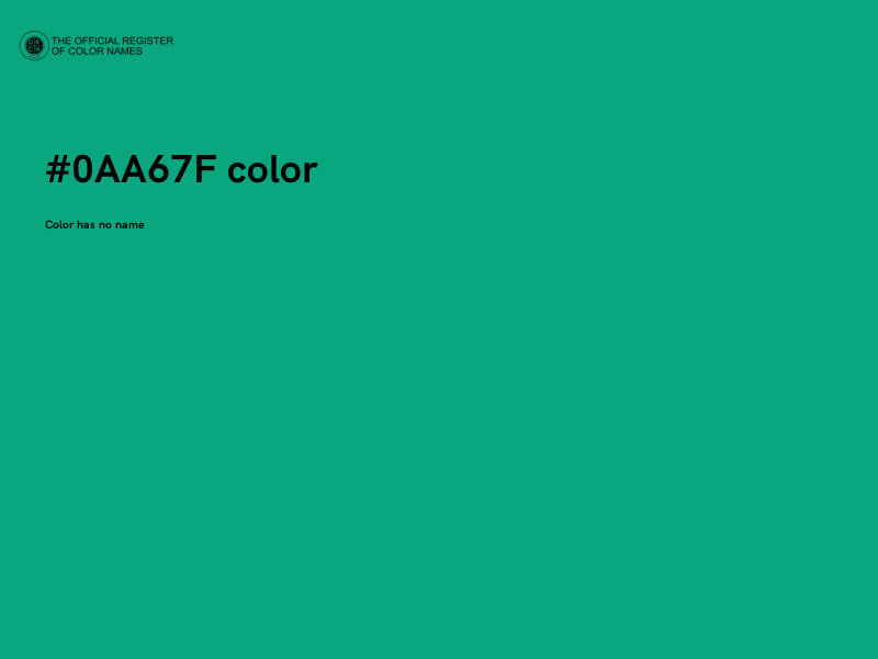 #0AA67F color image