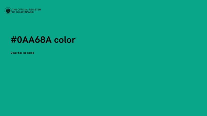 #0AA68A color image