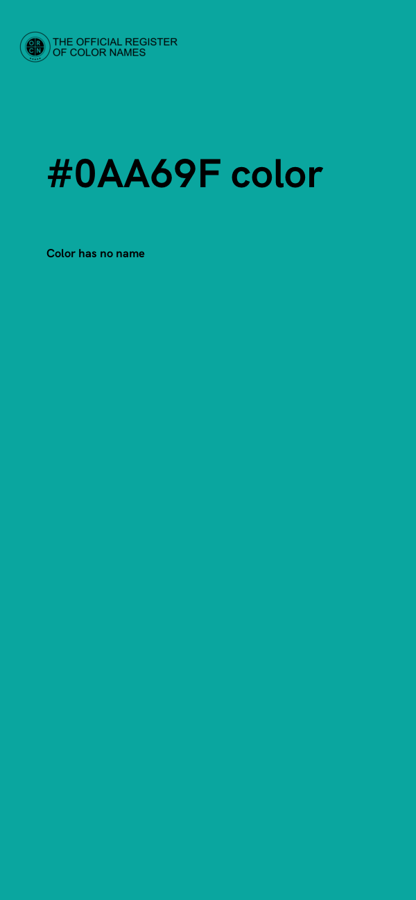 #0AA69F color image