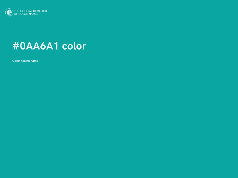 #0AA6A1 color image