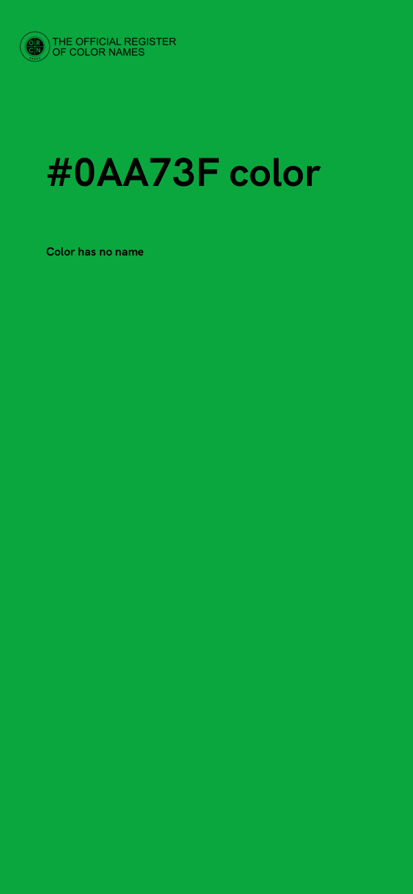 #0AA73F color image