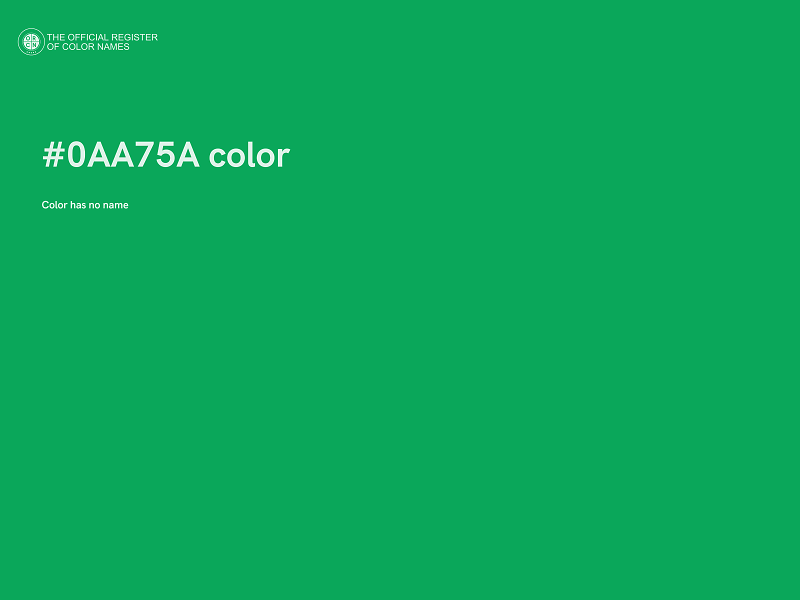 #0AA75A color image