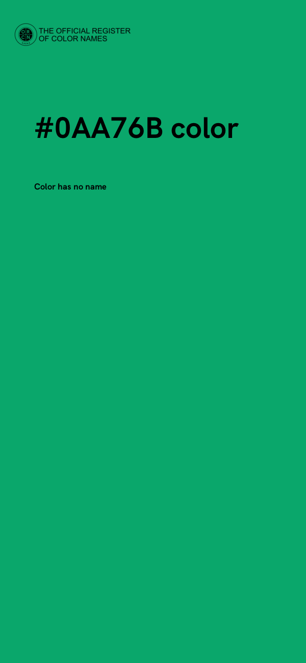 #0AA76B color image