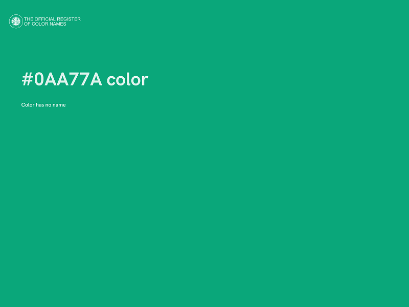 #0AA77A color image