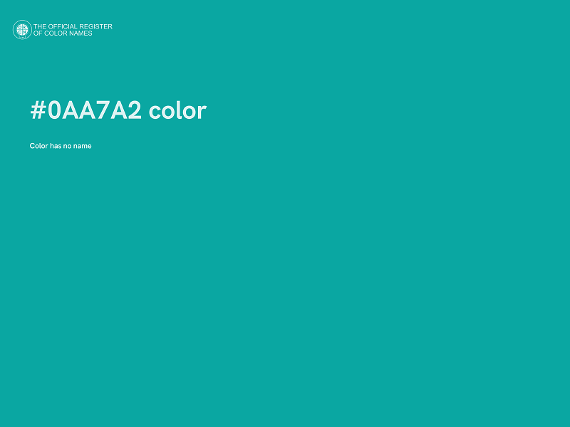 #0AA7A2 color image