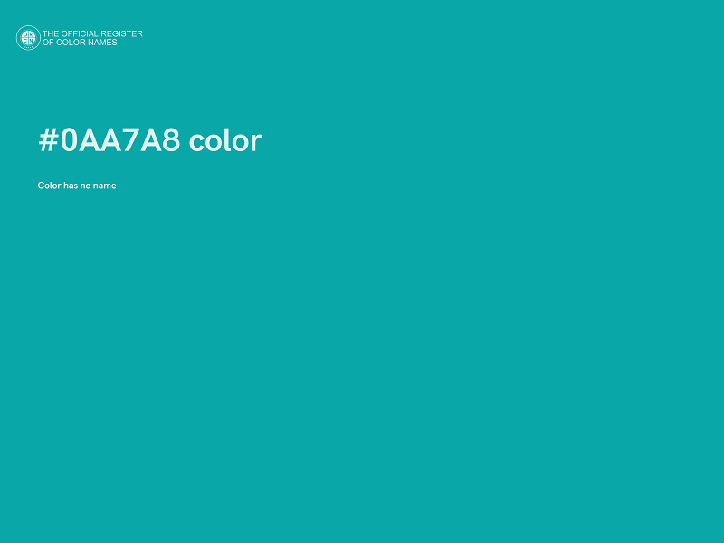 #0AA7A8 color image