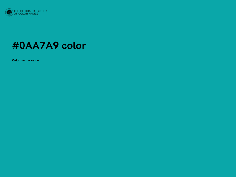#0AA7A9 color image