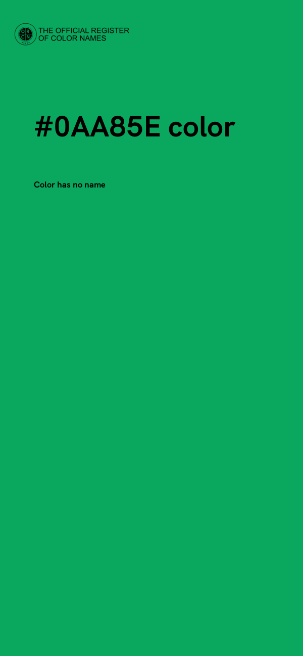#0AA85E color image