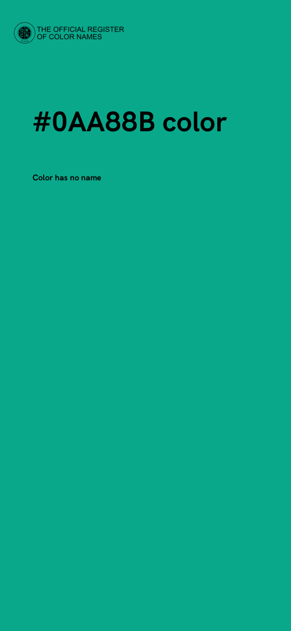 #0AA88B color image