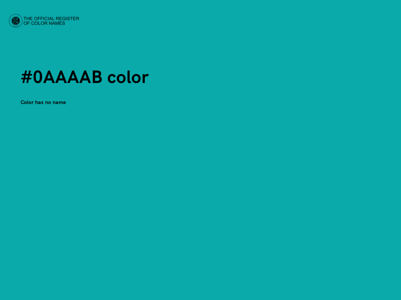 #0AAAAB color image