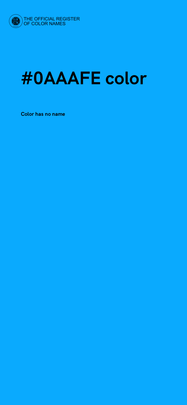 #0AAAFE color image