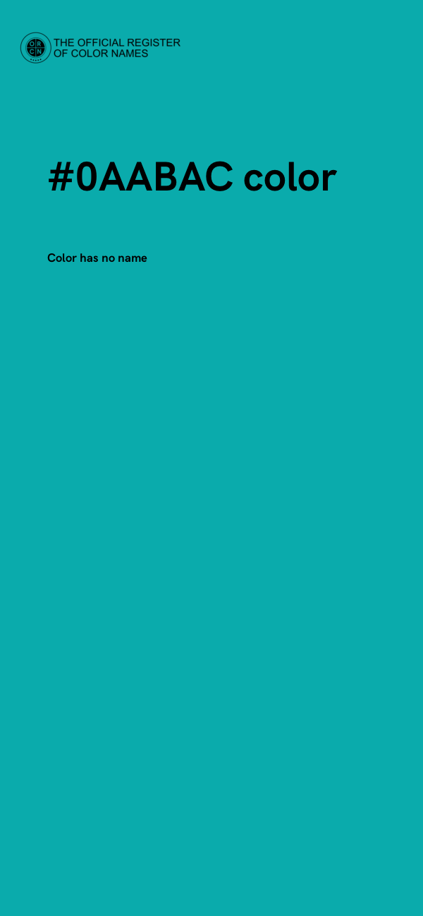 #0AABAC color image