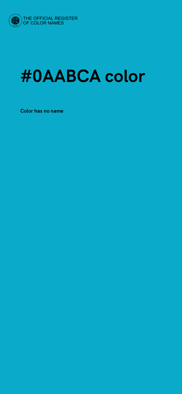 #0AABCA color image