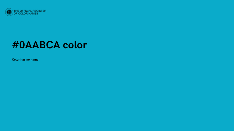 #0AABCA color image