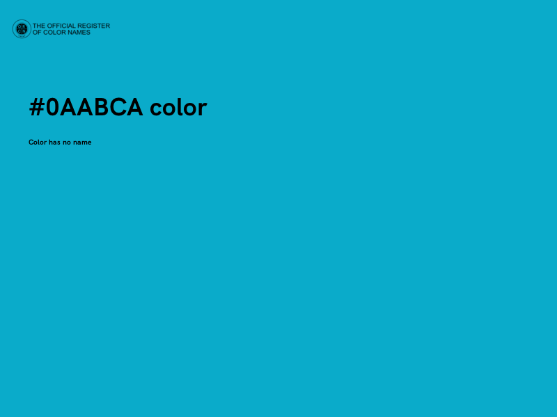 #0AABCA color image