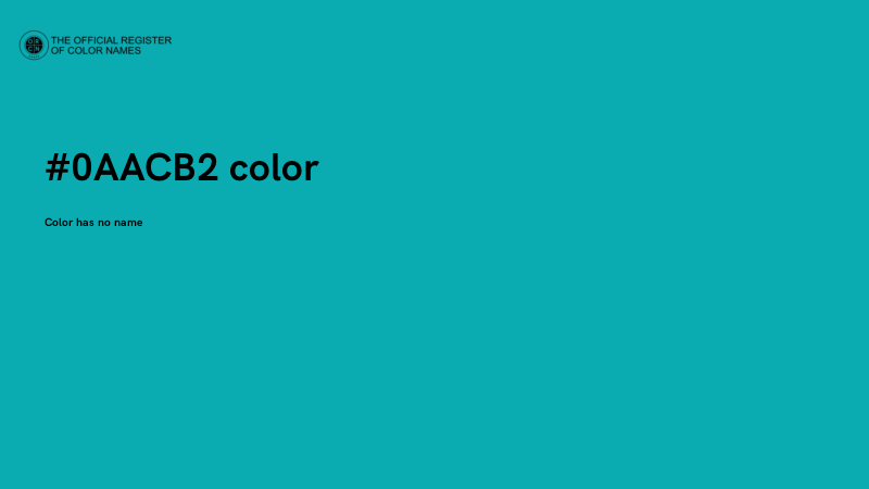 #0AACB2 color image