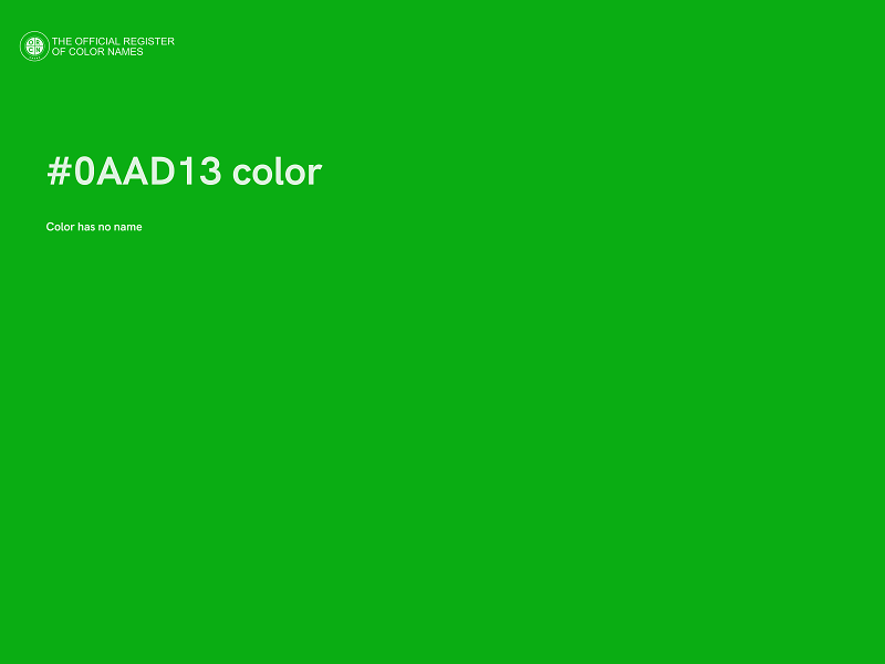 #0AAD13 color image