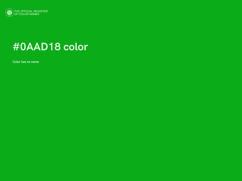 #0AAD18 color image