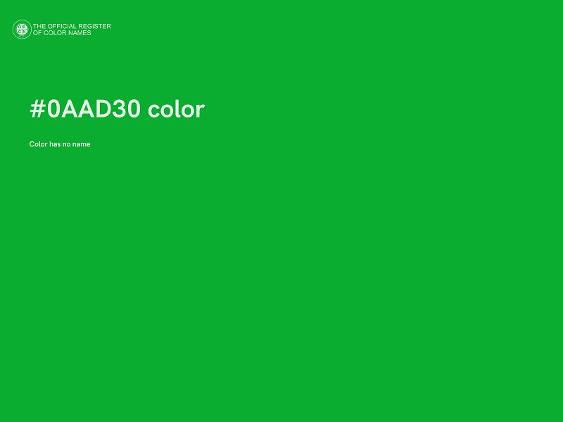 #0AAD30 color image