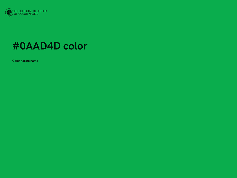 #0AAD4D color image