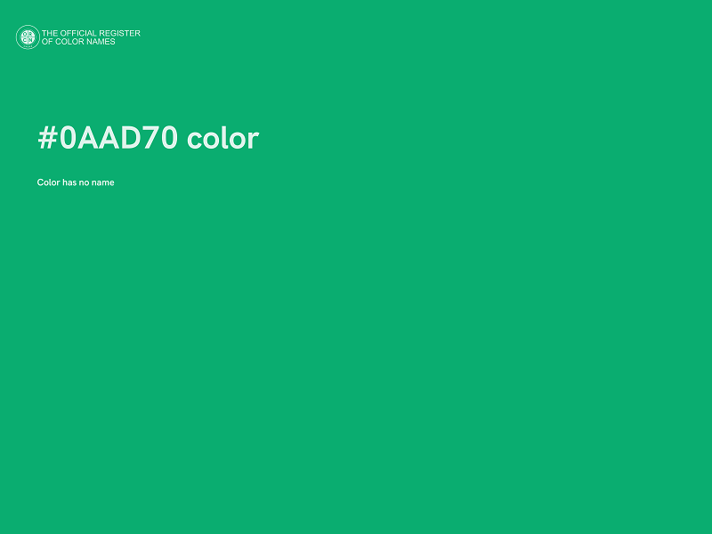 #0AAD70 color image